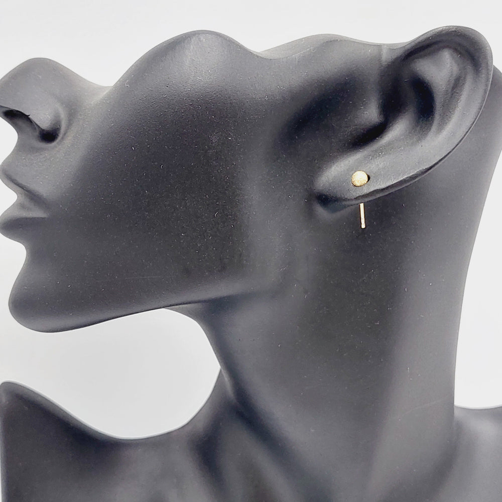 18K Sugar Earrings Made of 18K Yellow Gold by Saeed Jewelry-27282