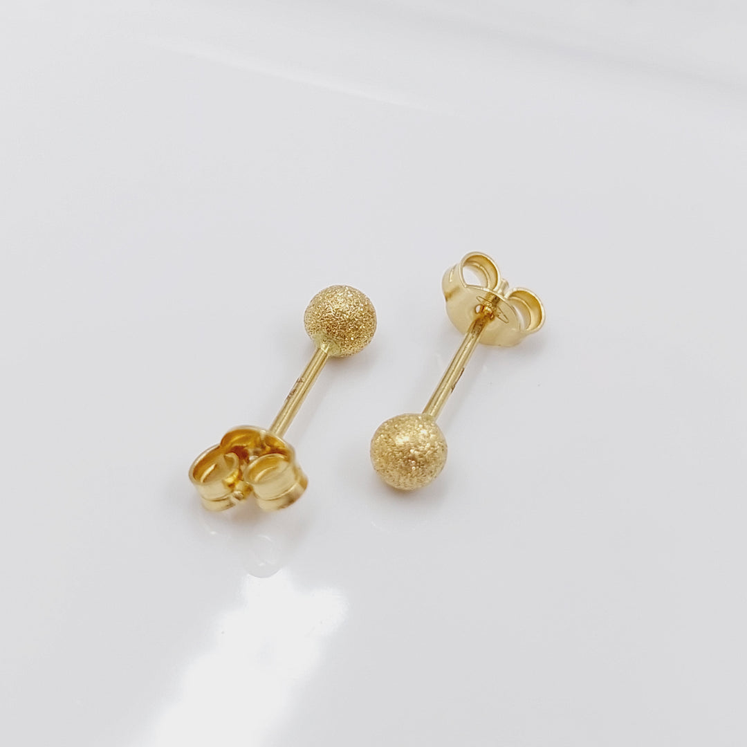 18K Sugar Earrings Made of 18K Yellow Gold by Saeed Jewelry-27282