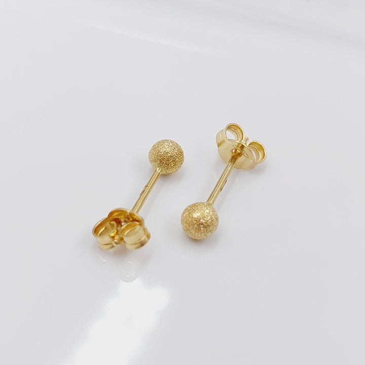 18K Sugar Earrings Made of 18K Yellow Gold by Saeed Jewelry-27282