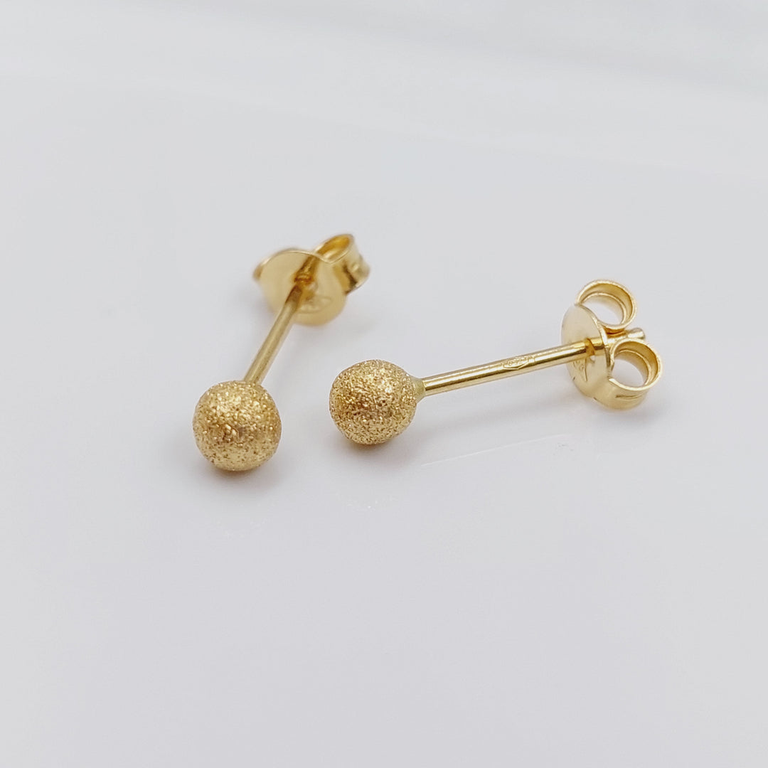 18K Sugar Earrings Made of 18K Yellow Gold by Saeed Jewelry-27282