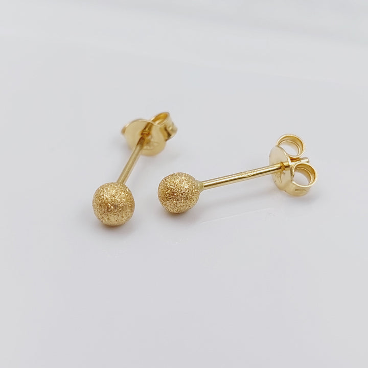 18K Sugar Earrings Made of 18K Yellow Gold by Saeed Jewelry-27282