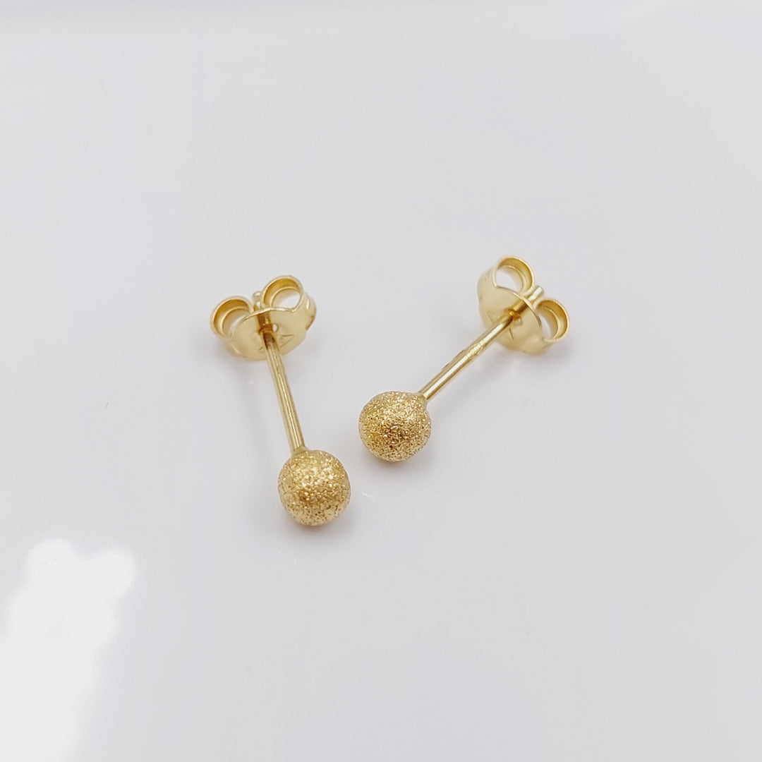 18K Sugar Earrings Made of 18K Yellow Gold by Saeed Jewelry-27282