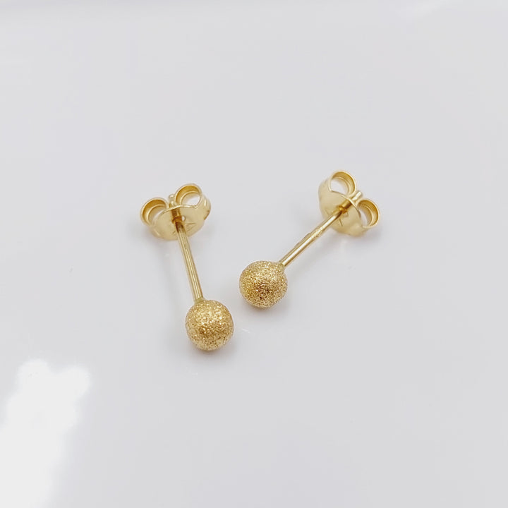 18K Sugar Earrings Made of 18K Yellow Gold by Saeed Jewelry-27282