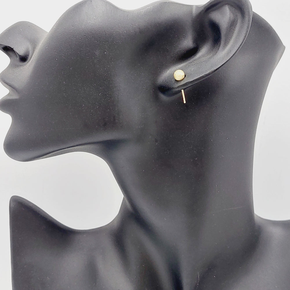 18K Sugar Earrings Made of 18K Yellow Gold by Saeed Jewelry-27284