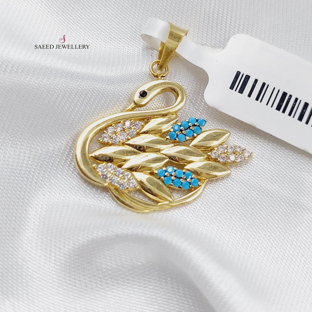 18K Gold Swan Pendant by Saeed Jewelry - Image 4