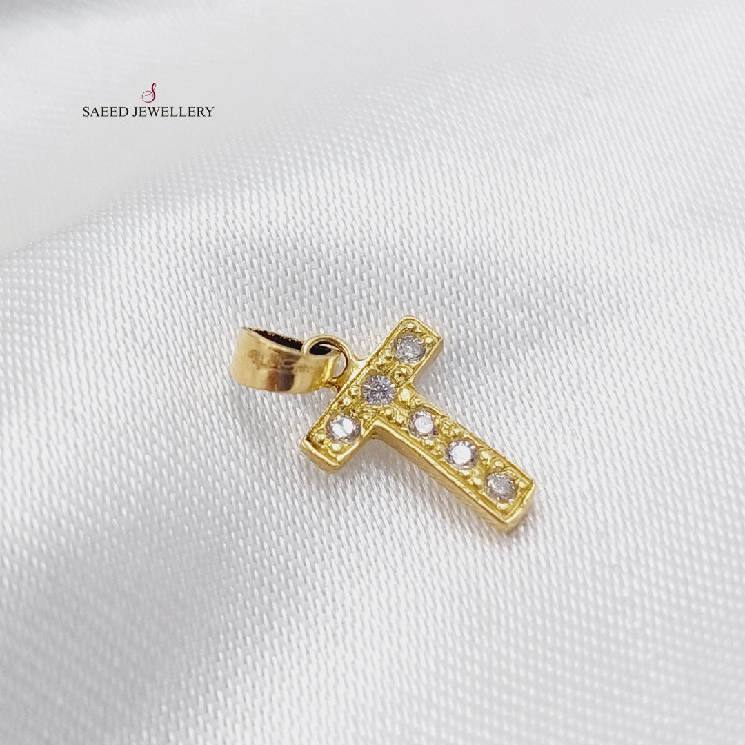 18K T Letter (bracelet accessory) Made of 18K Yellow Gold by Saeed Jewelry-23391