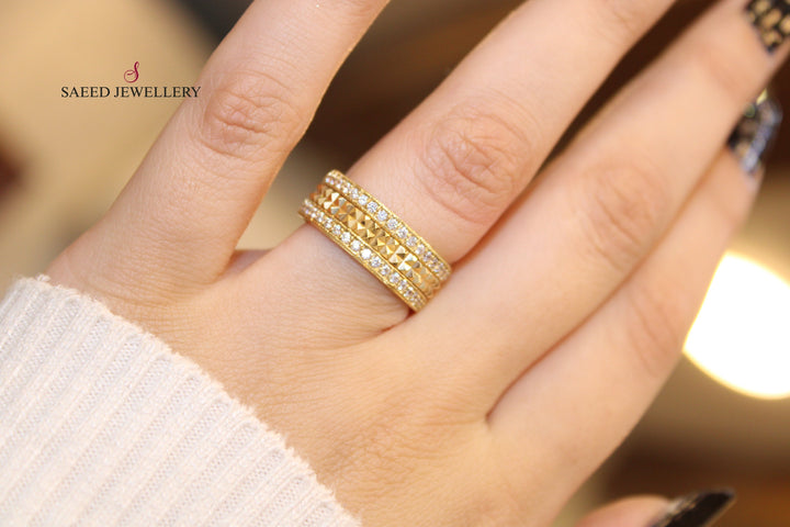 18K Gold Thin Wedding Ring by Saeed Jewelry - Image 5