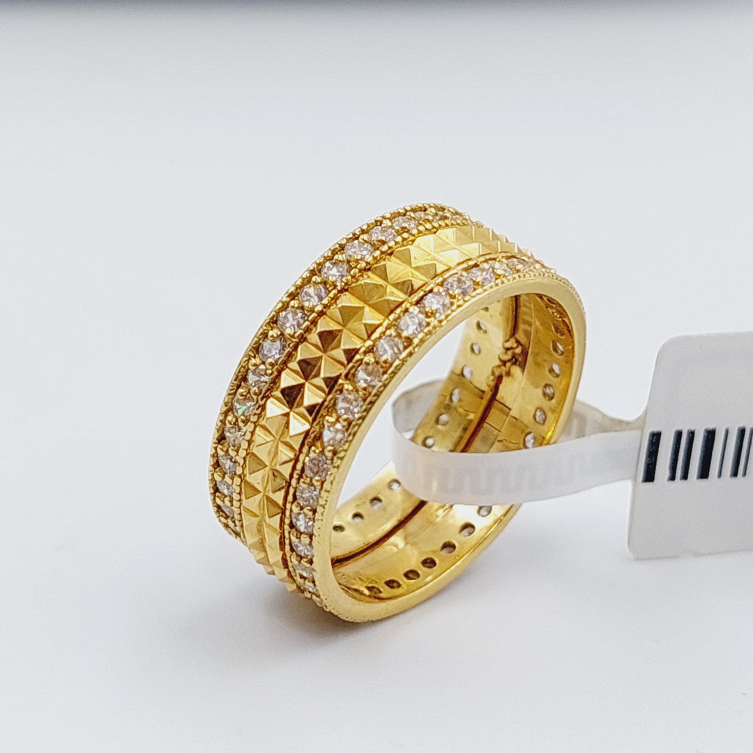 18K Gold Thin Wedding Ring by Saeed Jewelry - Image 1