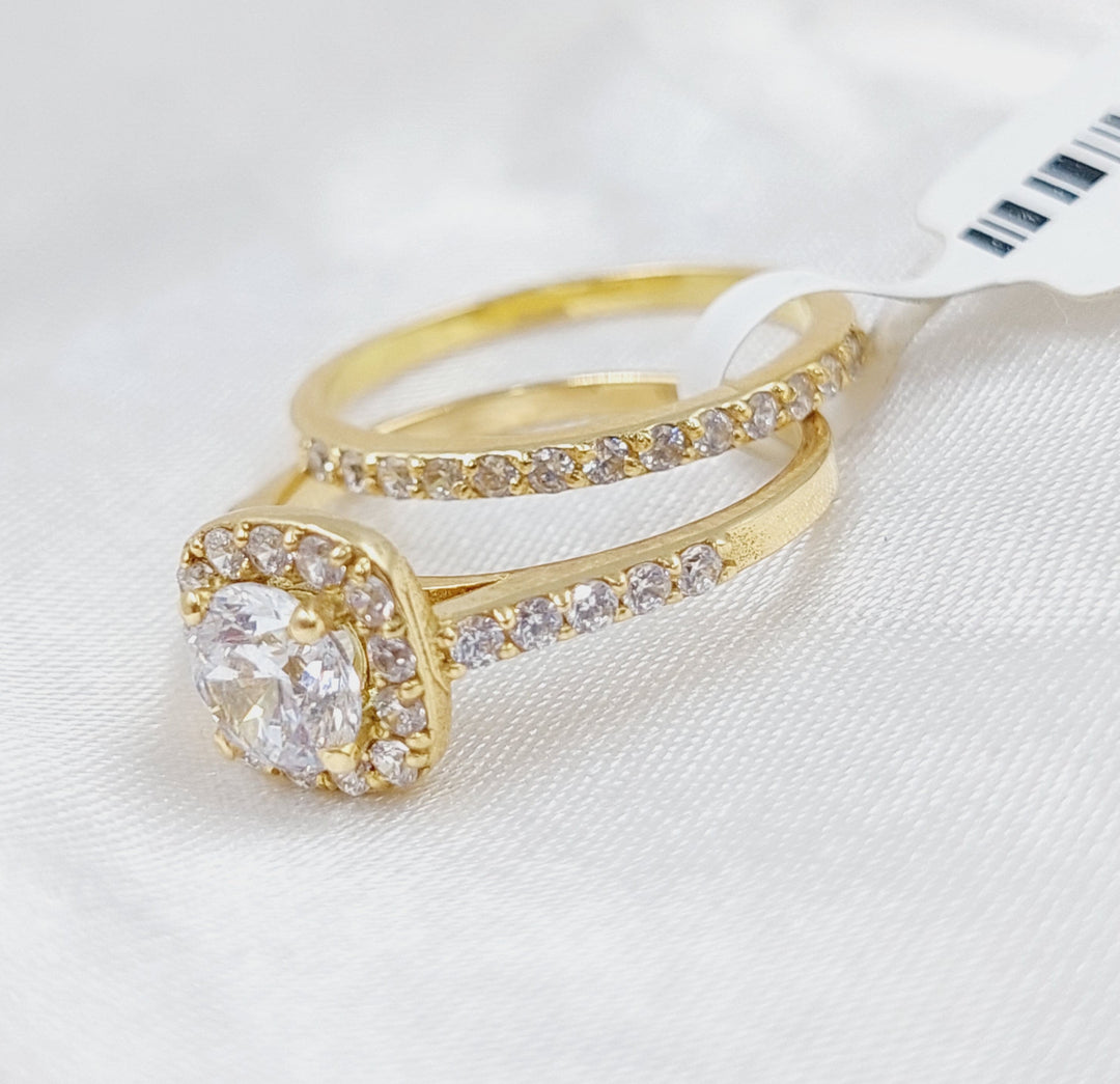 18K Gold Twins Wedding Ring by Saeed Jewelry - Image 5