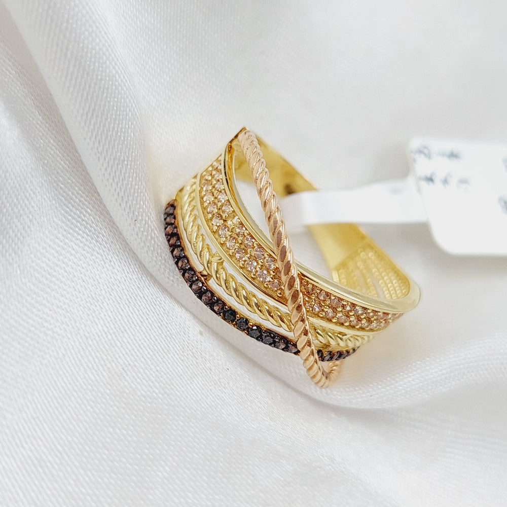 18K Gold X Ring by Saeed Jewelry - Image 2