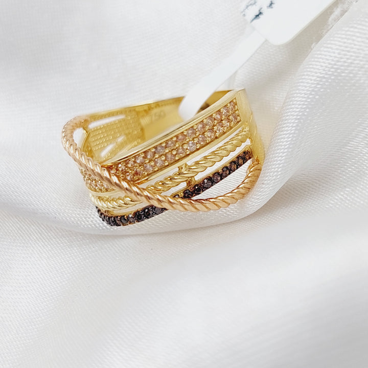 18K Gold X Ring by Saeed Jewelry - Image 3