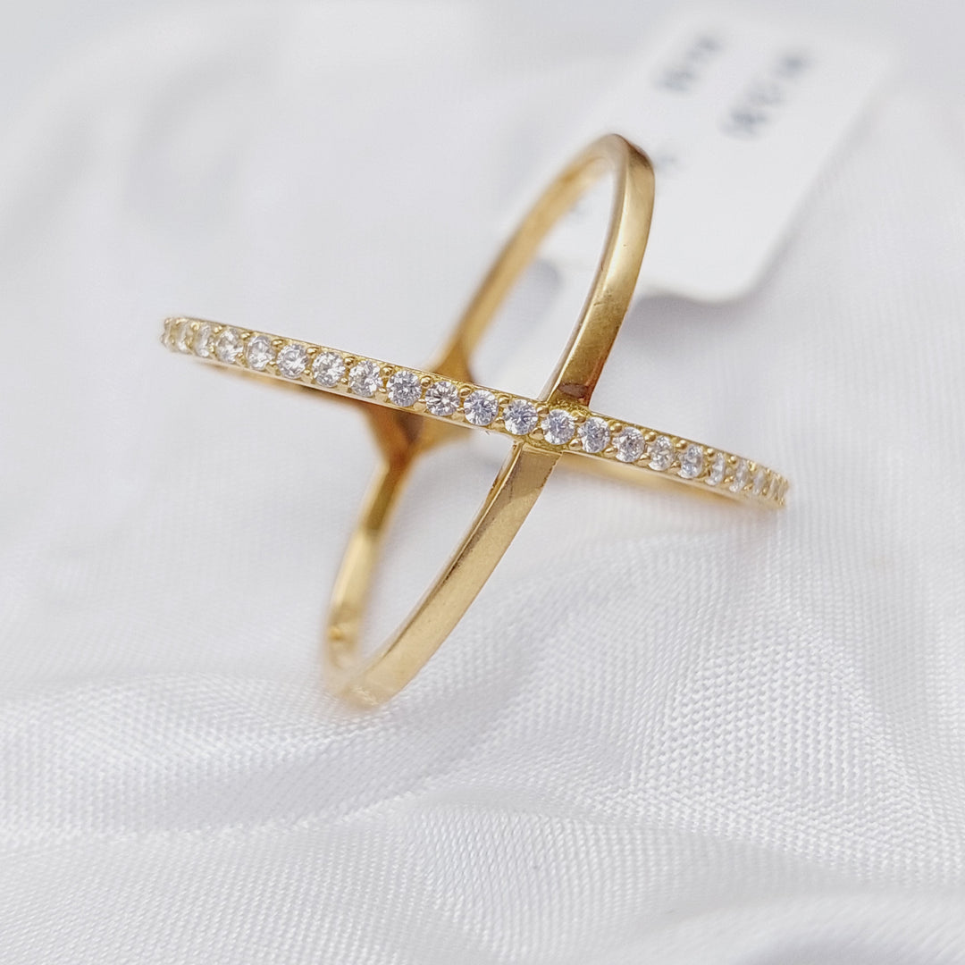 18K Gold X Ring by Saeed Jewelry - Image 1