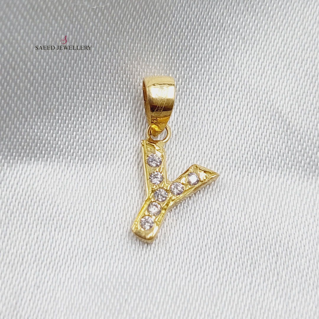 18K Gold Y Letter bracelet accessory by Saeed Jewelry - Image 1