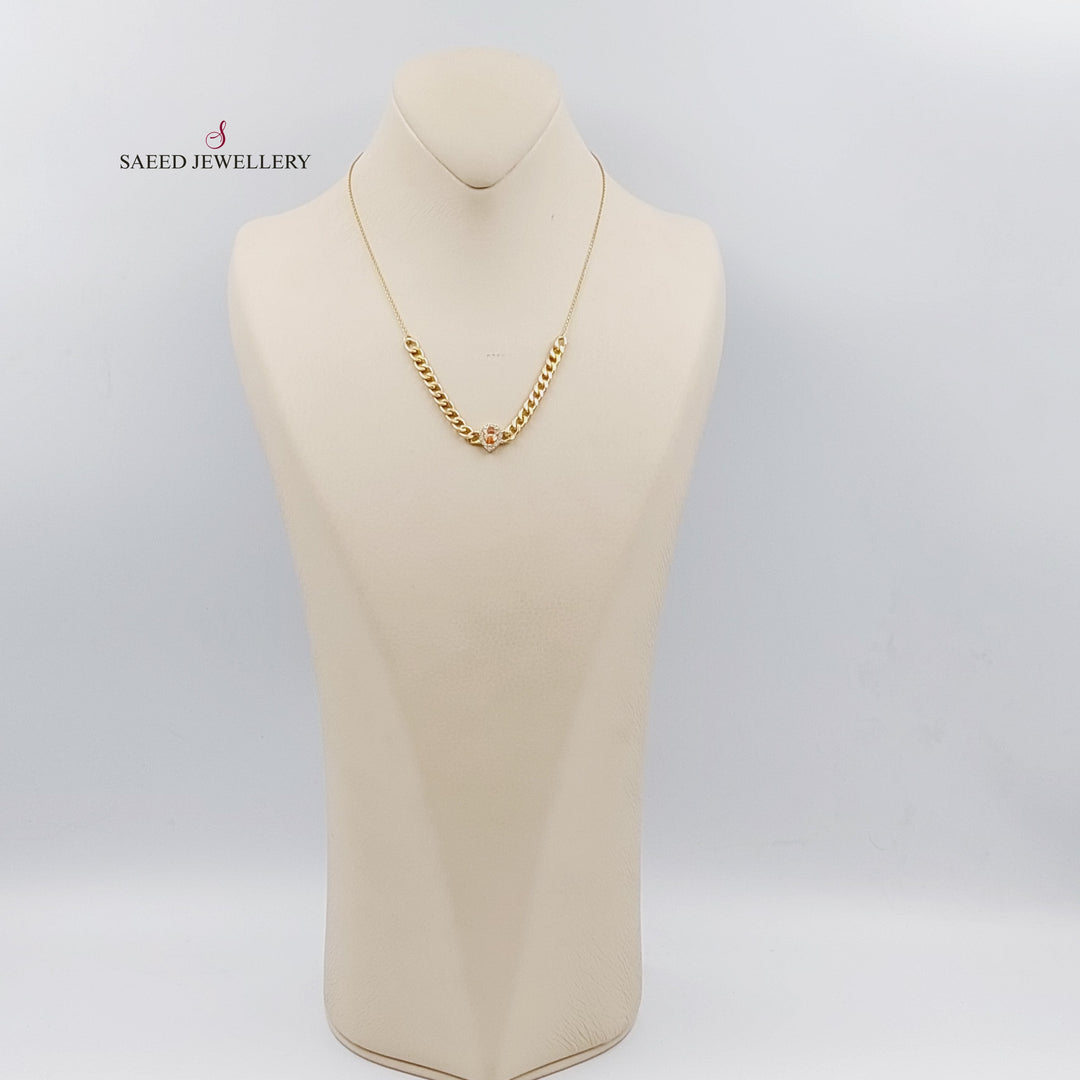 18K Gold Zirconia Necklace by Saeed Jewelry - Image 6