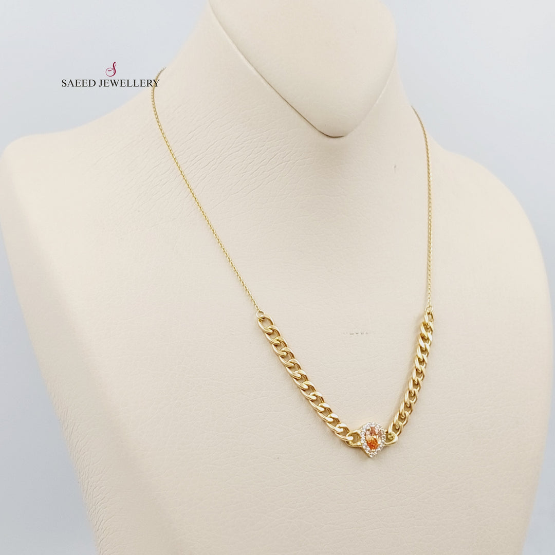 18K Gold Zirconia Necklace by Saeed Jewelry - Image 1
