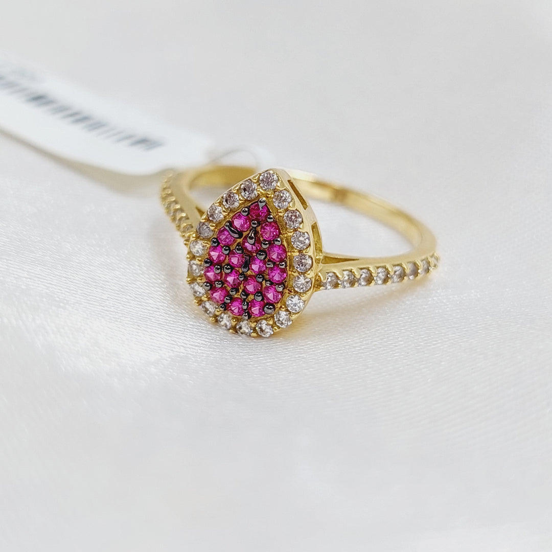 18K Gold Zirconia Ring by Saeed Jewelry - Image 3