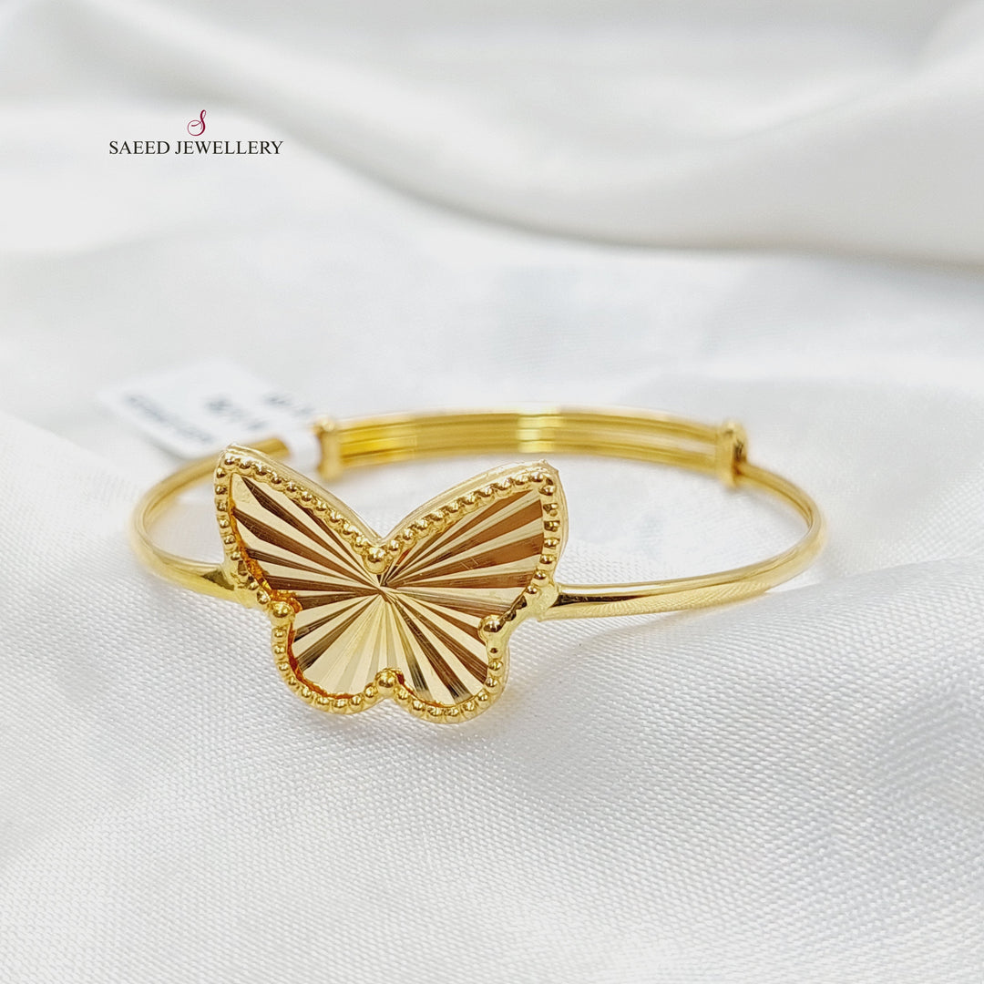 18K Gold Butterfly Children's Bracelet by Saeed Jewelry - Image 1