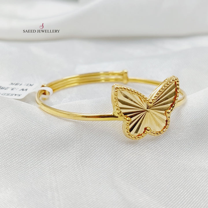 18K Gold Butterfly Children's Bracelet by Saeed Jewelry - Image 4