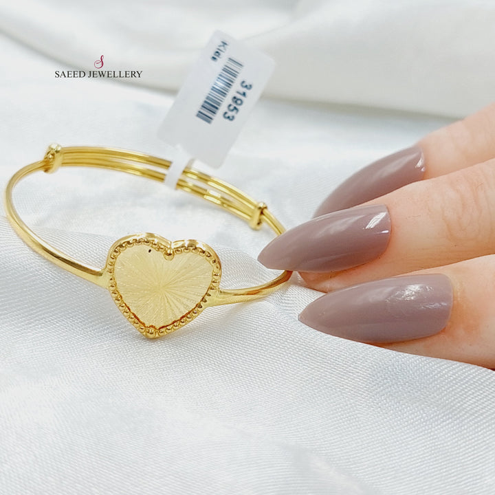 18K Gold Heart Children's Bracelet by Saeed Jewelry - Image 1