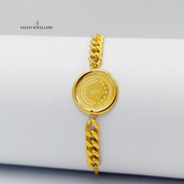 18K Gold Rashadi Cuban Links Bracelet by Saeed Jewelry - Image 1