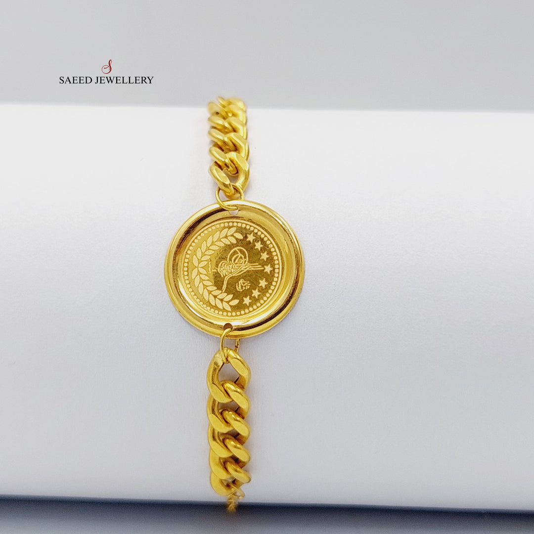 18K Gold Rashadi Cuban Links Bracelet by Saeed Jewelry - Image 3