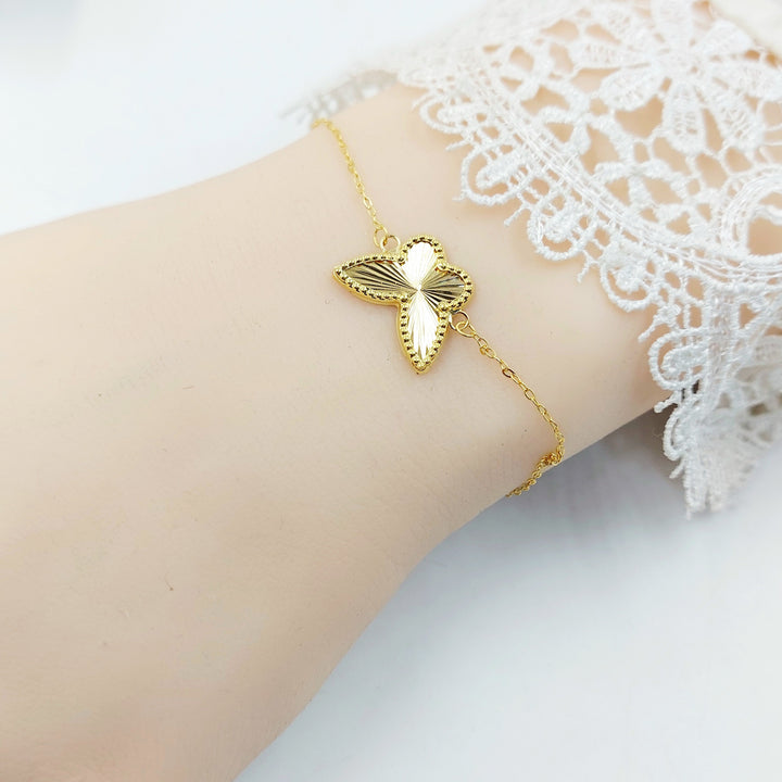 18K اسوارة فراشة-مجوهرات الشيخ سعيد-Saeed Jewelry 