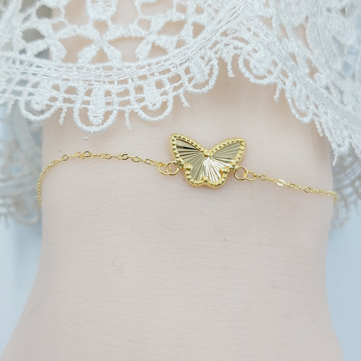 18K اسوارة فراشة-مجوهرات الشيخ سعيد-Saeed Jewelry 