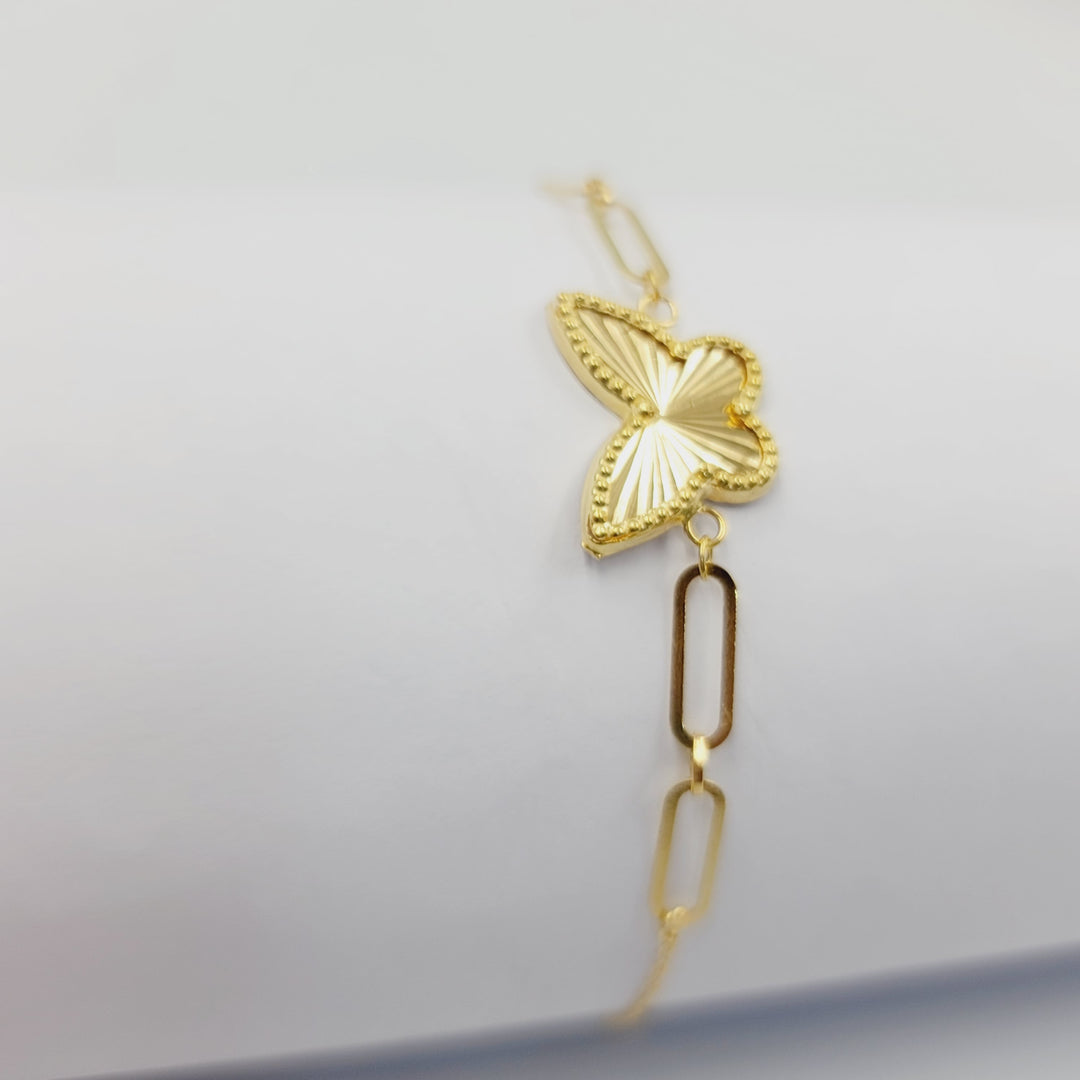 18K اسوارة فراشة-مجوهرات الشيخ سعيد-Saeed Jewelry 