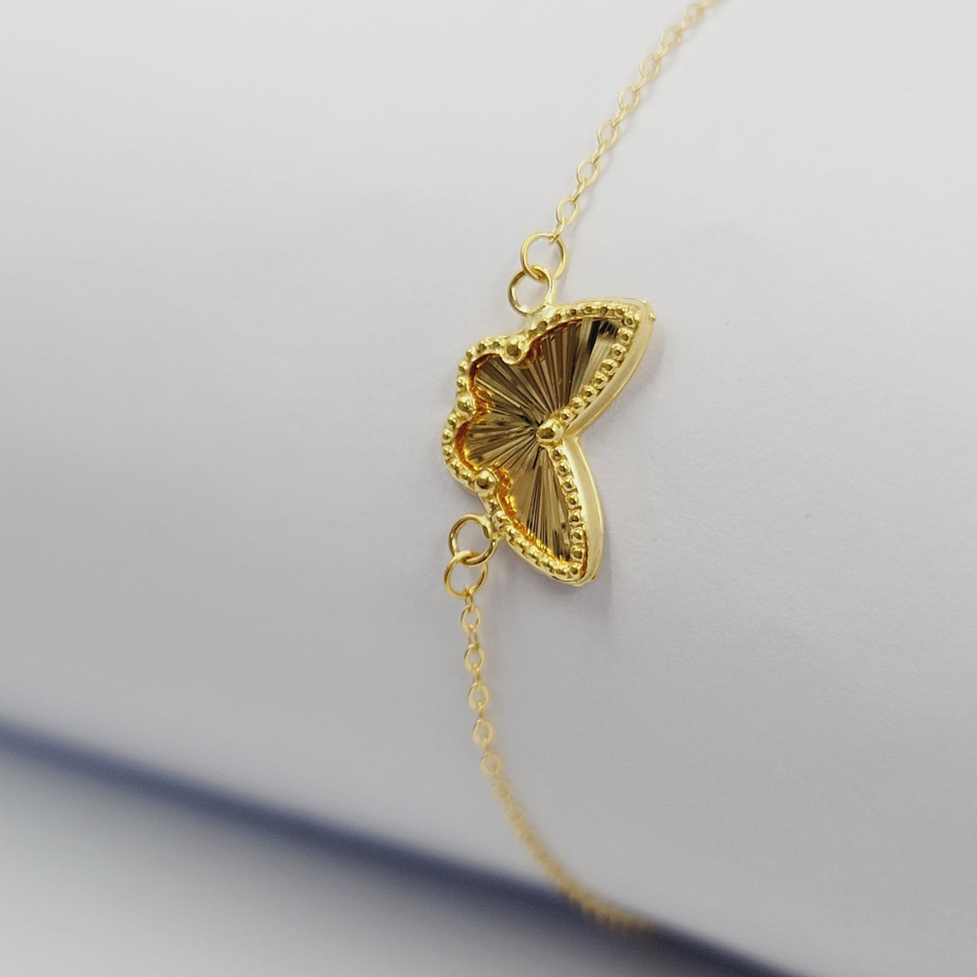 18K اسوارة فراشة-مجوهرات الشيخ سعيد-Saeed Jewelry 