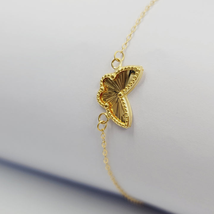 18K اسوارة فراشة-مجوهرات الشيخ سعيد-Saeed Jewelry 