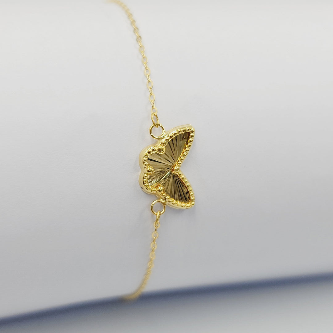 18K اسوارة فراشة-مجوهرات الشيخ سعيد-Saeed Jewelry 