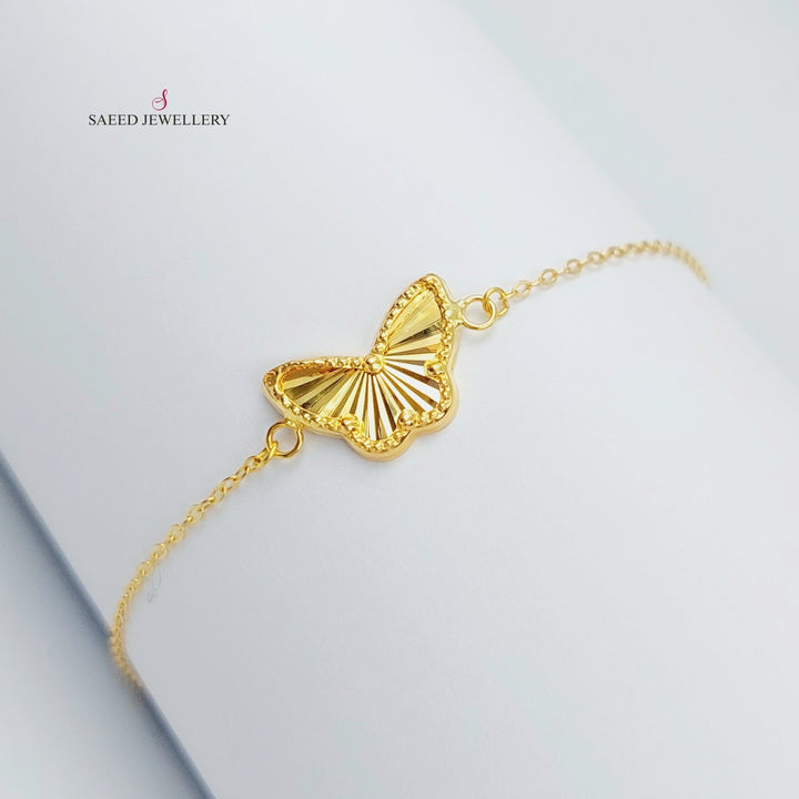 18K اسوارة فراشة-مجوهرات الشيخ سعيد-Saeed Jewelry 