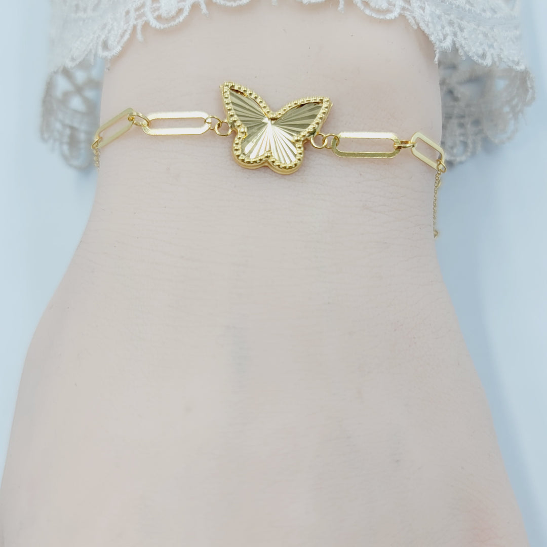 18K اسوارة فراشة-مجوهرات الشيخ سعيد-Saeed Jewelry 