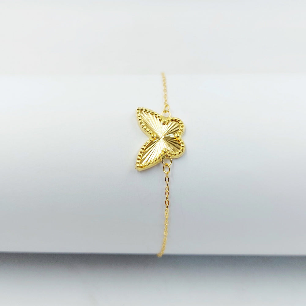 18K اسوارة فراشة-مجوهرات الشيخ سعيد-Saeed Jewelry 