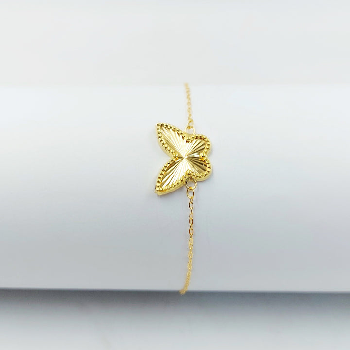 18K اسوارة فراشة-مجوهرات الشيخ سعيد-Saeed Jewelry 