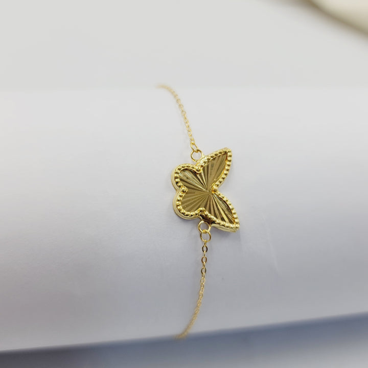 18K اسوارة فراشة-مجوهرات الشيخ سعيد-Saeed Jewelry 