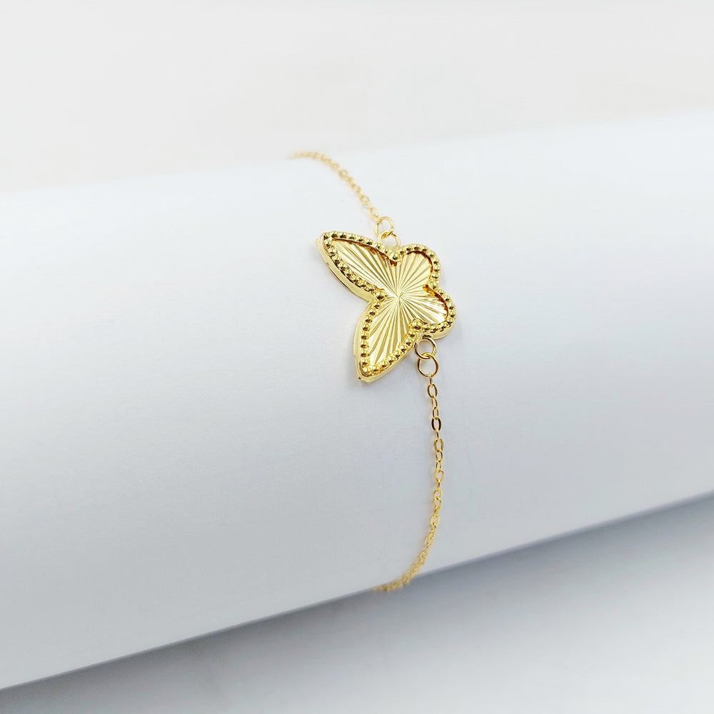 18K اسوارة فراشة-مجوهرات الشيخ سعيد-Saeed Jewelry 