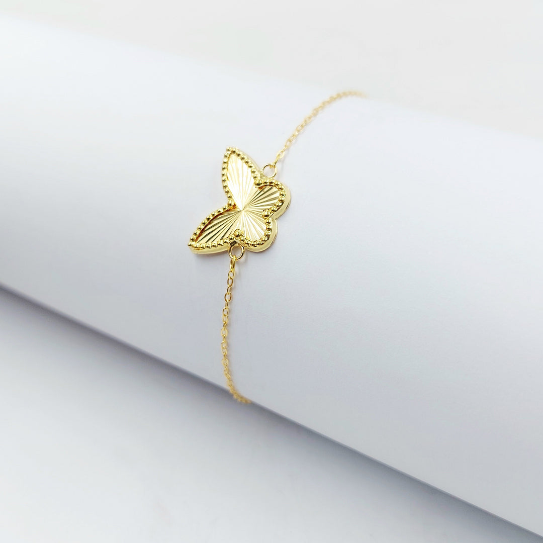 18K اسوارة فراشة-مجوهرات الشيخ سعيد-Saeed Jewelry 