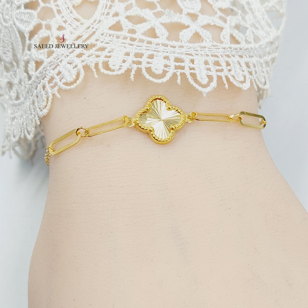 18K Gold Clover Bracelet by Saeed Jewelry - Image 6