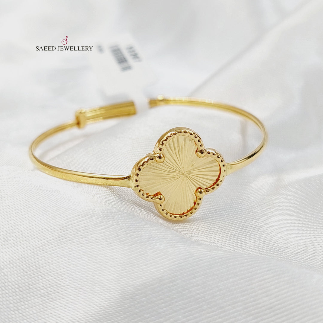 18K Gold Clover Bracelet by Saeed Jewelry - Image 2