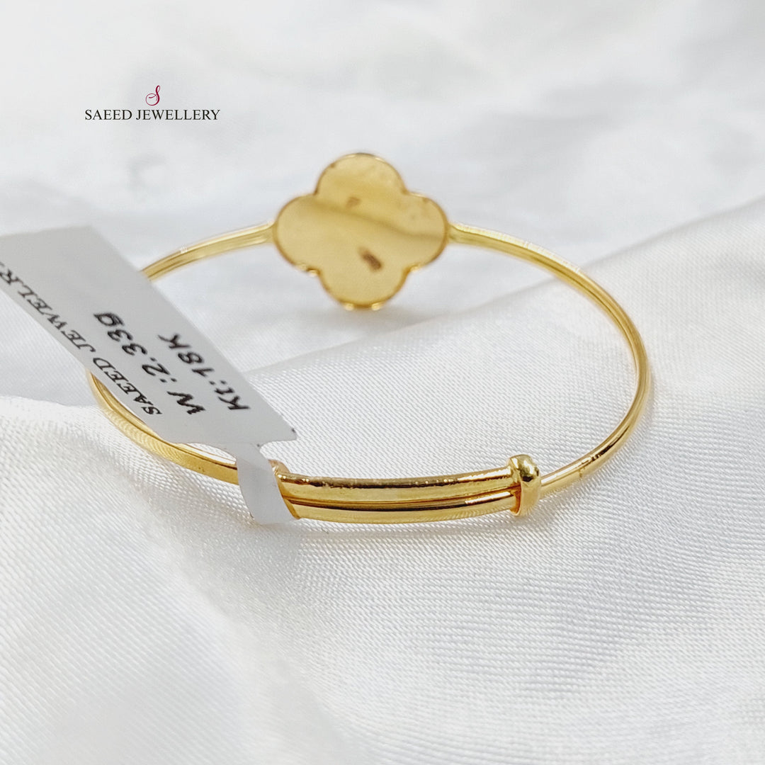 18K Gold Clover Bracelet by Saeed Jewelry - Image 5