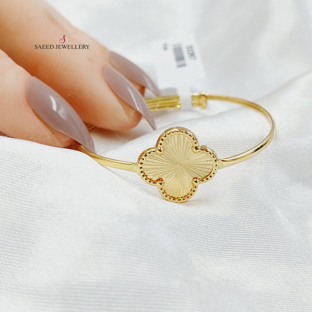 18K Gold Clover Bracelet by Saeed Jewelry - Image 4