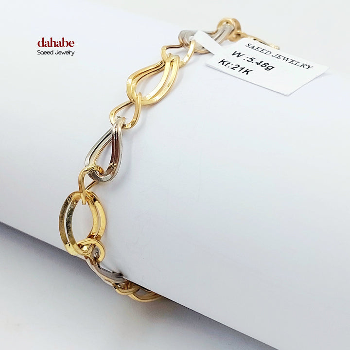 Deluxe Cuban Links Bracelet Made of 18K Gold by Saeed Jewelry 