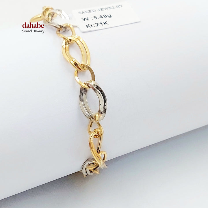 Deluxe Cuban Links Bracelet Made of 18K Gold by Saeed Jewelry 