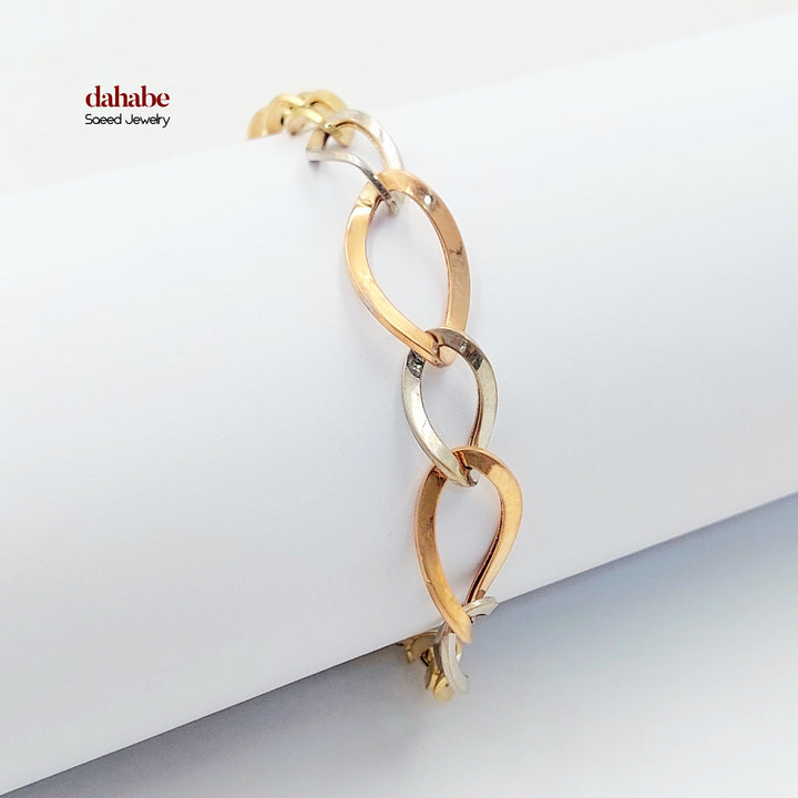 Deluxe Cuban Links Bracelet Made of 18K Gold by Saeed Jewelry 