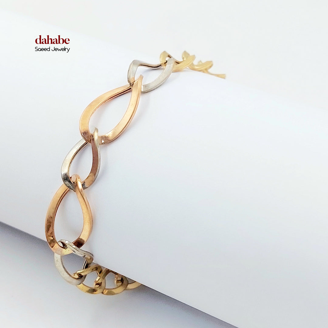 Deluxe Cuban Links Bracelet Made of 18K Gold by Saeed Jewelry 