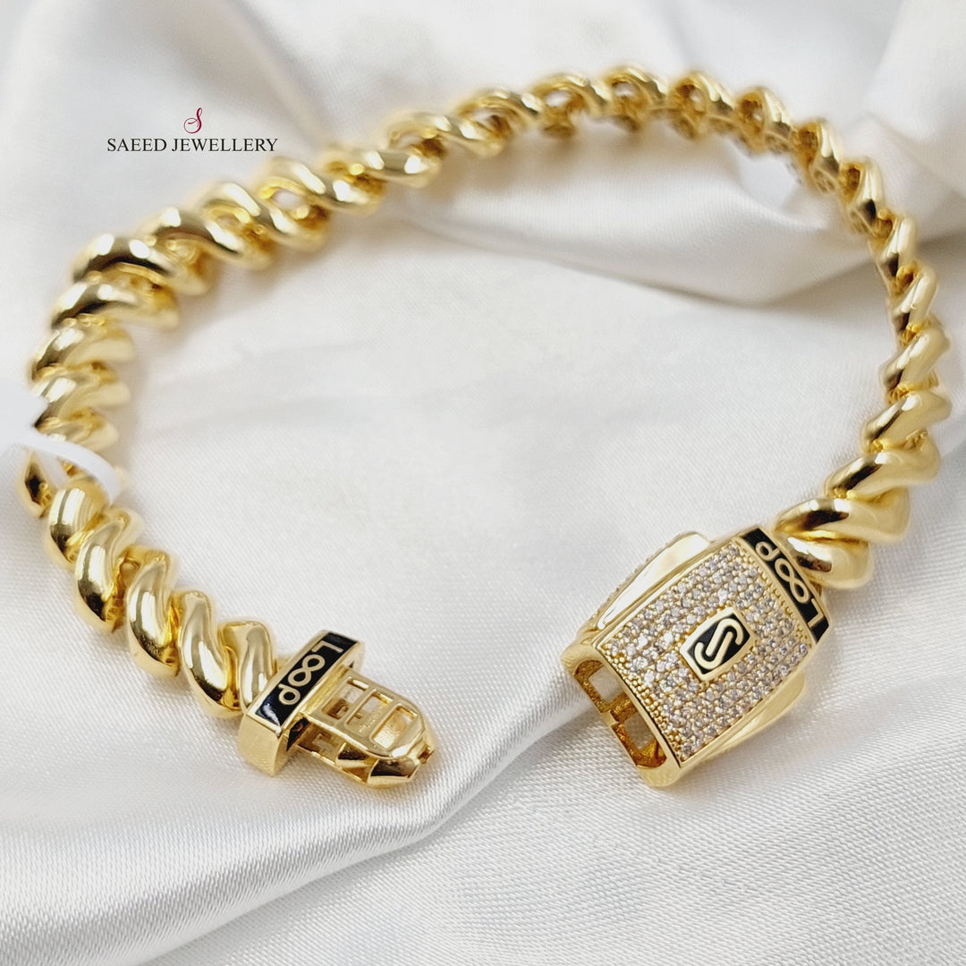 18K Gold Deluxe Loop Bracelet by Saeed Jewelry - Image 4