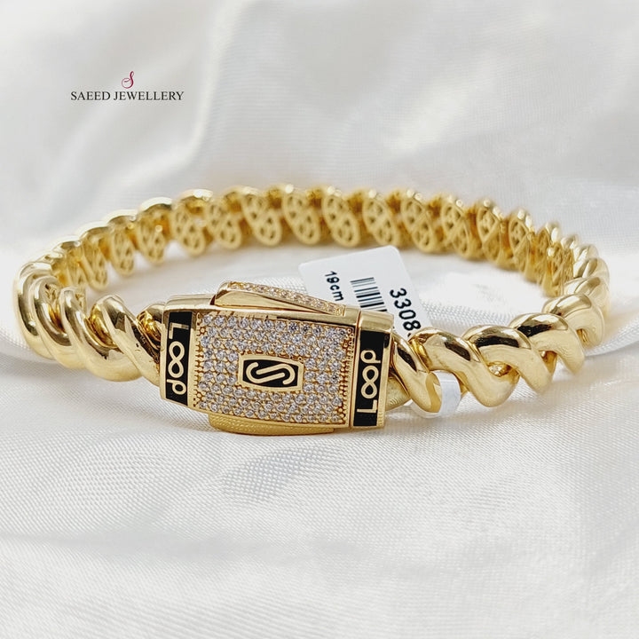 18K Gold Deluxe Loop Bracelet by Saeed Jewelry - Image 5