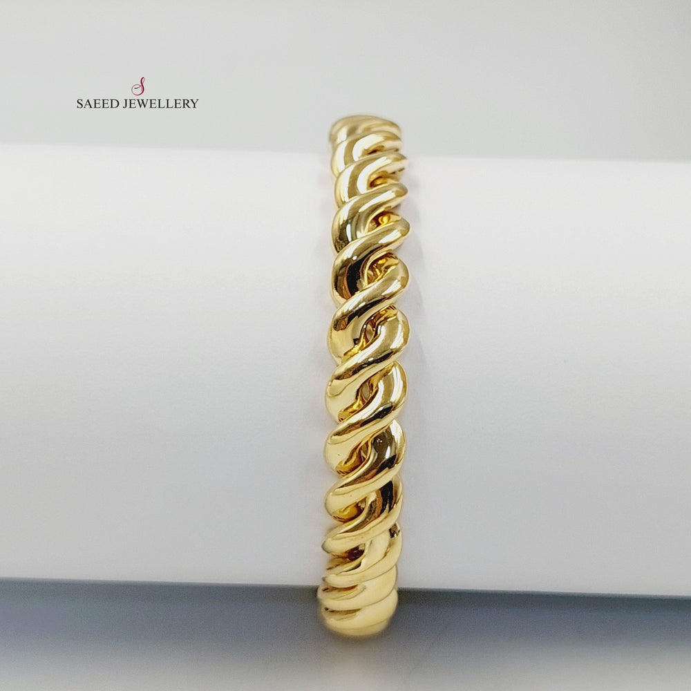 18K Gold Deluxe Loop Bracelet by Saeed Jewelry - Image 2