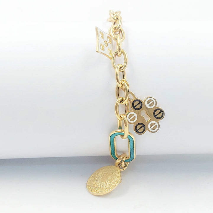 18K اسوارة دنانديش مينا-مجوهرات الشيخ سعيد-Saeed Jewelry 